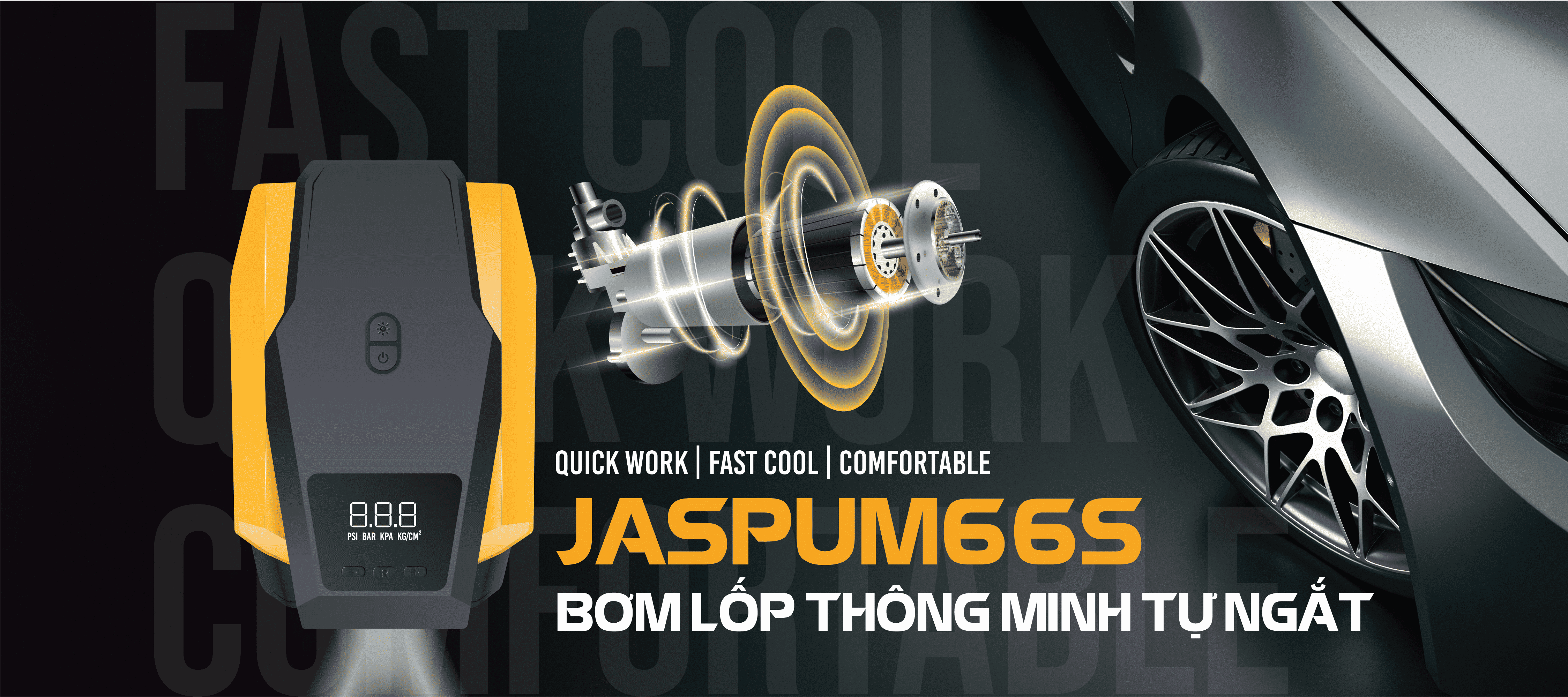 BƠM LỐP TỰ ĐỘNG NGẮT THÔNG MINH JASPUM 66S
